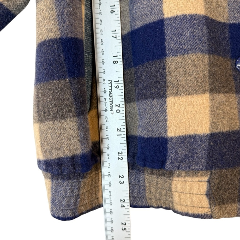 Sandro France Parisian-inspired Blue Checked Wool Denim Short Coat Sz French 36 - Picture 5 of 10